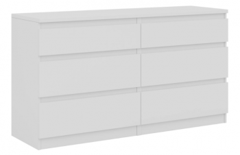 Комод Кастор с 6 ящиками белый в Скале - skala.mebel54.com | фото