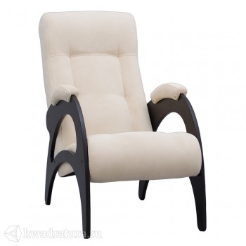 Кресло для отдыха Неаполь Модель 9 без лозы (Венге-эмаль/Ткань Ваниль Verona Vanilla) в Скале - skala.mebel54.com | фото