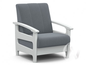 Кресло для отдыха Омега (снег лак/CATANIA SILVER) в Скале - skala.mebel54.com | фото