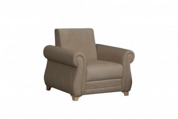 Кресло для отдыха "Порто" (велюр киви латте / микровельвет крем) в Скале - skala.mebel54.com | фото