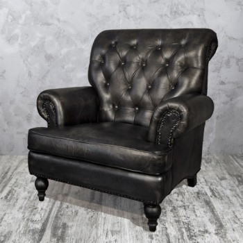 Кресло кожаное Лофт Аристократ в Скале - skala.mebel54.com | фото