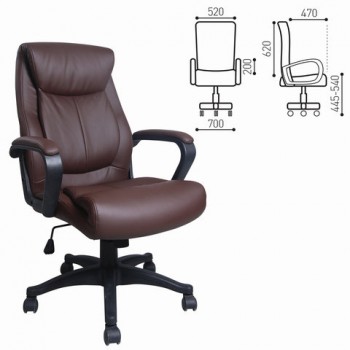 Кресло офисное BRABIX Enter EX-511 (коричневый) в Скале - skala.mebel54.com | фото