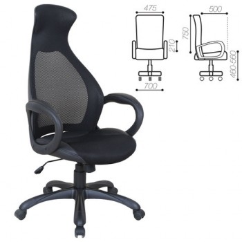 Кресло офисное BRABIX Genesis EX-517 (черное) в Скале - skala.mebel54.com | фото