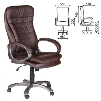 Кресло офисное BRABIX Omega EX-589 (коричневое) в Скале - skala.mebel54.com | фото