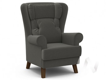 Кресло отдыха Комфорт-2 (орех лак/ULTRA GRAFIT) в Скале - skala.mebel54.com | фото