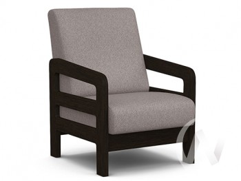 Кресло отдыха Вега-34 (венге лак/UNO ROSY-GREY) в Скале - skala.mebel54.com | фото