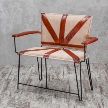 Кресло кожаное Лофт Честер (кожа) в Скале - skala.mebel54.com | фото