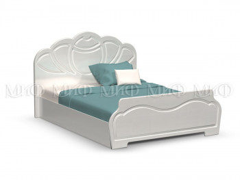 Кровать 1,6м Гармония (Белый/Белый глянец) в Скале - skala.mebel54.com | фото