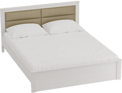 Кровать Элана 1400 с основанием Бодега белая в Скале - skala.mebel54.com | фото