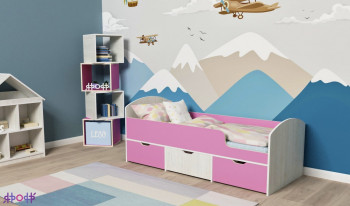 Кровать Малыш-мини Винтерберг/Розовый в Скале - skala.mebel54.com | фото