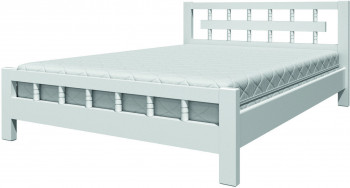 Кровать Натали-5 из массива сосны 1600*2000 Белый античный в Скале - skala.mebel54.com | фото