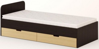 Кровать с ящиками 900 (Венге/Беленый дуб) в Скале - skala.mebel54.com | фото