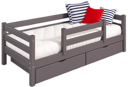 Кровать Соня вариант 4 с защитой по центру Лаванда в Скале - skala.mebel54.com | фото