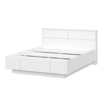 Модульная система "Одри" Кровать двойная (1,6х2,0) серия 3 Белый в Скале - skala.mebel54.com | фото