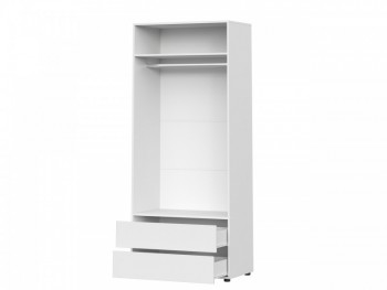 Модульная система "Токио" Шкаф двухстворчатый с двумя ящиками Белый текстурный / Белый текстурный в Скале - skala.mebel54.com | фото