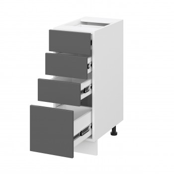Норд ШНЯ 300 Шкаф нижний с 4-мя ящиками (Софт даймонд/корпус Белый) в Скале - skala.mebel54.com | фото