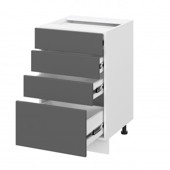 Норд ШНЯ 500 Шкаф нижний с 4-мя ящиками (Софт даймонд/корпус Белый) в Скале - skala.mebel54.com | фото