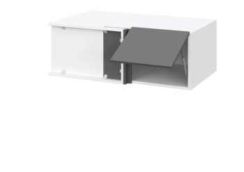 Норд ШВУА 1000 Шкаф верхний угловой антресоль (Софт даймонд/корпус Белый) в Скале - skala.mebel54.com | фото