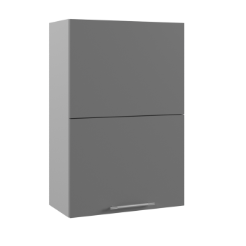Ройс ПГПМ 600 Шкаф верхний Blum Aventos HF (Графит софт/корпус Серый) в Скале - skala.mebel54.com | фото