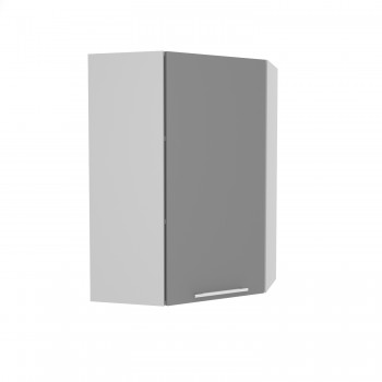 Ройс ВПУ 600 Шкаф верхний угловой высокий (Графит софт/корпус Серый) в Скале - skala.mebel54.com | фото