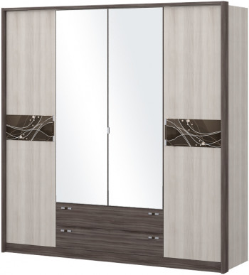 Шкаф четырехстворчатый с зеркалом Шк69.1 Николь в Скале - skala.mebel54.com | фото