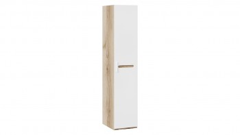 Шкаф для белья с 1-ой дверью «Фьюжн» Дуб Делано/Белый глянец в Скале - skala.mebel54.com | фото