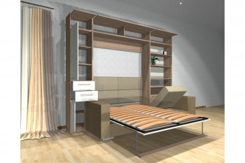 Шкаф-кровать с диваном Каролина в Скале - skala.mebel54.com | фото