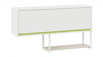 Шкаф навесной «Сканди» Дуб Гарден/Белый/Зеленый в Скале - skala.mebel54.com | фото