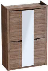 Шкаф трехдверный Соренто Дуб стирлинг/Кофе структурный матовый в Скале - skala.mebel54.com | фото