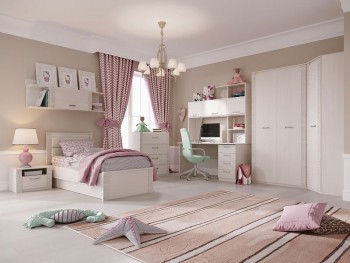 Спальный гарнитур для детской Элана Бодега белая в Скале - skala.mebel54.com | фото